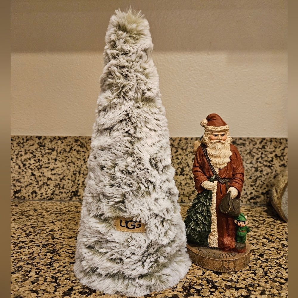 UGG Gray Faux Fur Holiday Tree